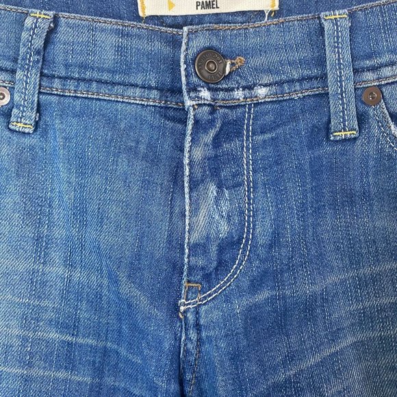 Meltin' Pot Pamel Bermuda Jean Shorts Women's 30 Medium Wash Premium Blue Denim - Picture 5 of 12